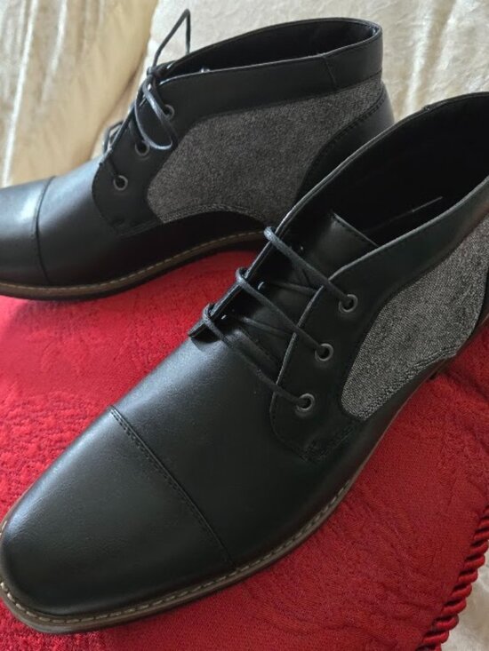 Perry Ellis Portfolio Chukka Boots Men’s Black Gray Lace Up Dress Shoes main image 4
